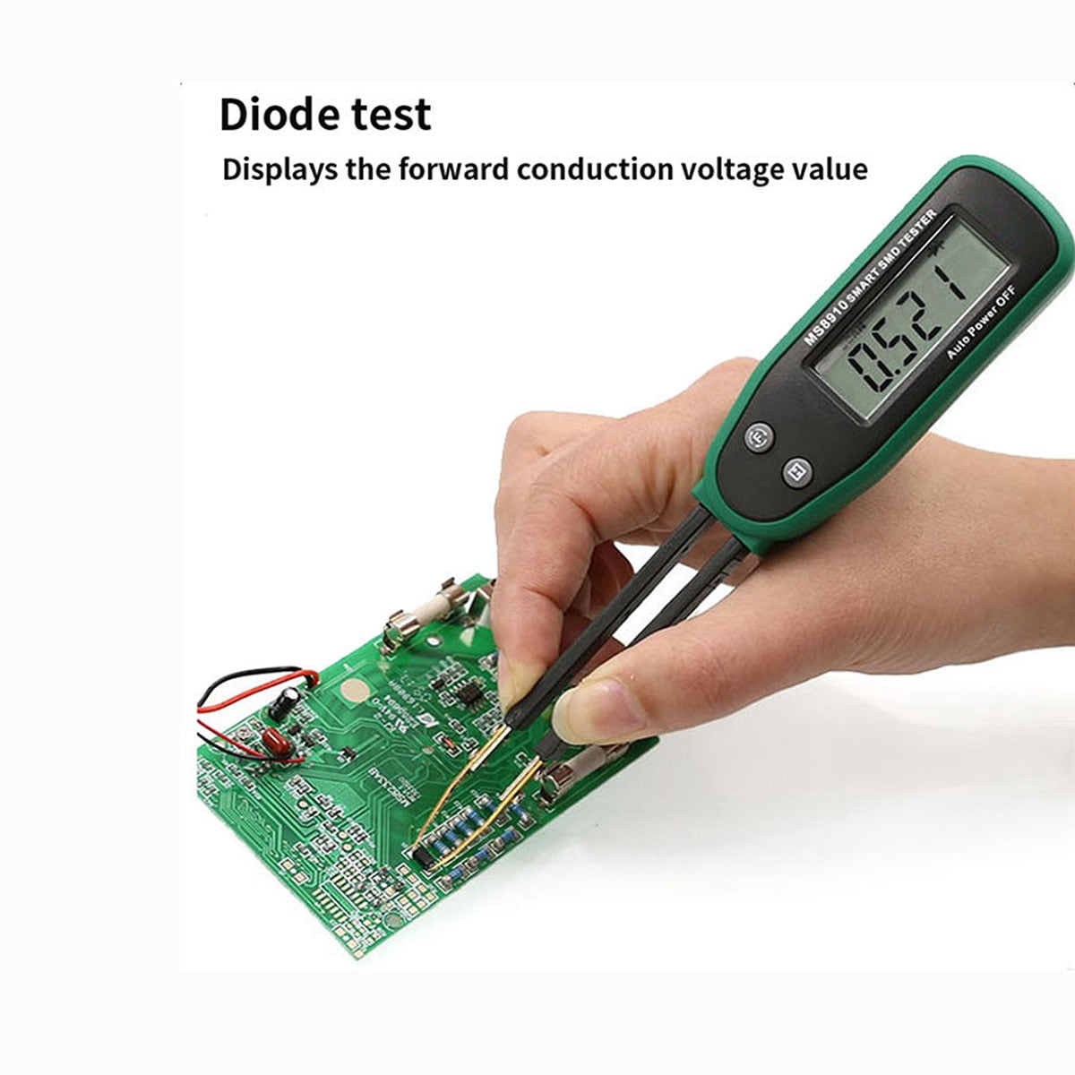 MS8910 High Quality Smart SMD Resistance Multimeter Auto Ranging Digital SMD Tester Continuity Checking Function Auto Scan