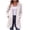 White, variant on Chiccall Women's Fleece Lined Longline Zip Up Hoodie Cardigan Drawstring Hood Mid-Length Oversized Long Sleeve Loose Sweat Coat with Side Pockets