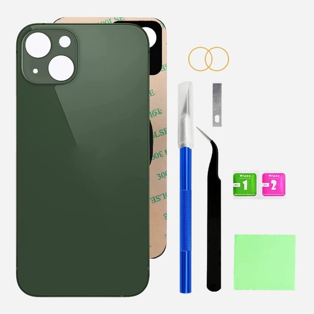 Lakshaygandi Back Glass Replacement With Repairing Tool Kits For iPhone 13 Mini 5.4 Inches Green