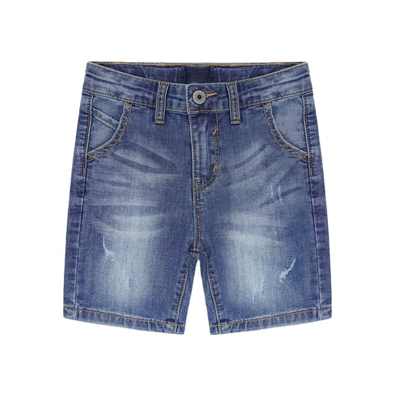 KIDSCOOL SPACE Baby Girls Boys Jeans Shorts,Ripped Simple Design Cute Summer Denim Pants,Blue,2-3 Years
