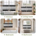 thumbnail image 6 of Black Gray Tier Curtains, Farmhouse Vintage Gradient Wooden Plank Light Filtering Kitchen Curtains, 2Pcs Rod Pocket Half Window Treatments Panels for Sink Cafe Cabinet Camper 27.5x36 Inches, 6 of 9