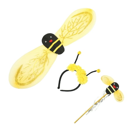 

Costume Kids Fairyperformance Headbanddress Hairwing Honey Accessories Decor Fancybumblebee Wand Girls Festival Party