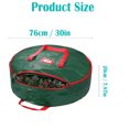 thumbnail image 6 of Christmas Wreath Storage Bag Garland Holiday Xmas Wreaths Holder Fits Up to 30 Inch Holiday Xmas Waterproof Zippered Bag with Carry Handles, 6 of 7