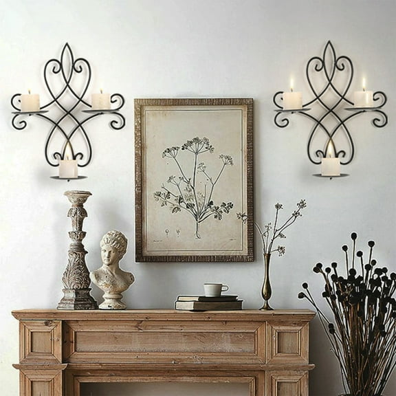 BGZLEU Metal Wall Candle Sconce Holders Hanging Wall Mounted Candle Sconces Holders Wall Sconces Decor For Living Room Bedroom Dining Room Wall Decorations