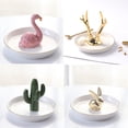 thumbnail image 2 of Organizador de joyas Expositor de joyas Soporte de anillo tallado de elefante Placa de cerámica para collares, pulseras y pendientes Cactus dorado Rojo Verde, 2 of 5