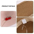thumbnail image 3 of 56-58 cm circunferencia del sombrero sombrero de paja femenino lindo fresa sombrero de ala grande para el sol sombrero de verano protector solar sombrero de pescador, 3 of 5