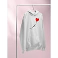 thumbnail image 3 of Love Balloon Heart Lettering  Hoodie Women -Image by Shutterstock, Female 4X-Large, 3 of 4