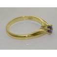 thumbnail image 5 of LBG British Made 10k Yellow Gold Natural Amethyst Womens Engagement Ring - 33 size options - Size 10, 5 of 7