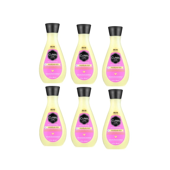 Cutex Care Moisture-Rich Nail Polish Remover with Sweet Almond & Jojoba Oil, 6.7 Fl. Oz. - Pack of 6