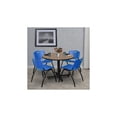 thumbnail image 3 of Regency Kobe 42" Round Breakroom Table- Noble Oak & 4 'M' Stack Chairs- Blue, 3 of 10
