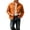 Orange, variant on TKKCS Mens Trucker Jacket Button Down Regular Fit Casual Long Sleeve Outerwear Jackets with Multi Pockets Navy XL