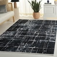 thumbnail image 2 of SAFAVIEH Mila Hristo Abstract Area Rug, Black/Blue Ivory, 9' x 12', 2 of 11