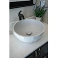 thumbnail image 3 of Round Concrete Vessel Sink with Hexagon Patterned Exterior - Light Gray, 3 of 8