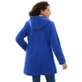 thumbnail image 3 of Woman Within Women's Plus Size Double-Breasted Hooded Fleece Peacoat Peacoat, 3 of 4