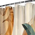 thumbnail image 3 of Modern Green Botanical Summer Colorful Pattern Bathroom Curtains Waterproof Washable Polyester Bathroom Decor Retro Bath Decor 36" W X 72" L with 7 Hooks, 3 of 4