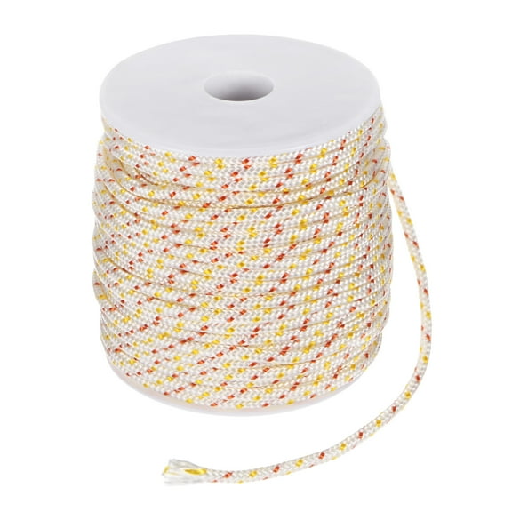 Uxcell Recoil Starter Rope Pull Cord 3.5mm 30m Nylon Pull Cord for Chainsaw White Red Yellow