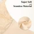 thumbnail image 6 of YANDW Women Minimizer Mesh Unlined Bras Plus Size Sexy Lace Full Coverage Bra Underwire No Padded, Beige 38D, 6 of 10