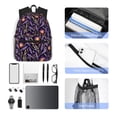 thumbnail image 6 of Daiia Lavender Flowers School Backpack for Men Women, Unisex Large Waterproof Bookbag Schoolbag Casual Daypack for High School/College/Teens/Travel/Work Black, 6 of 8
