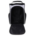 thumbnail image 4 of Bolsa para zapatos de golf, tenis, fútbol, ​​baloncesto, para avión, tren, autobús y llaves. Negro y plata, 4 of 9