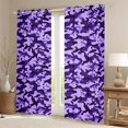 thumbnail image 2 of Feelyou Fashion Camouflage Teens Black Out Curtains, Purple Abstract Ombre Curtains Pack of 2 (42x63 Each), Modern Camo Print Bedroom Curtains, Window Curtains Decor, 2 of 6