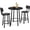 Black, variant on MOOSENG Bar Table Set of 2, Bistro Kitchen Table Sets with 2 PU Leather Bar Stools, Wood Pub Bar Table Set for Breakfast Nook Small Space Restaurant, Round Table