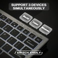thumbnail image 5 of Wireless Bluetooth Aluminum Keyboard Multi-Device Rechargeable Illuminated Full Size Computer Backlight Keyboard Mouse Set, 5 of 9