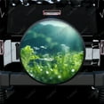 thumbnail image 1 of Green Nature on Blur Pattern Polyester Universal Spare Wheel Tire Cover Wheel Covers for Trailer RV SUV Truck Camper, 1 of 5