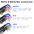 thumbnail image 2 of Juego de llaves Allen Kimapeso Torx SAE Metric con mango en T, 27 piezas, 2 of 6
