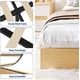 thumbnail image 2 of |1858|elevate your dormitorio tamaño completo size wood platform marco de cama-minimalist design con slat support no box spring required fácil montaje sturdy & durable orange finish|, 2 of 7
