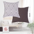 thumbnail image 2 of SUSIELADY Throw Pillow Covers Set of 4, 18"x18" Linen Decorative Square Couch Sofa Cushions, Accent Home Decor, Living Room, Bedroom, Chair, Chocolate, 2 of 7