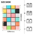 thumbnail image 2 of FORMRS 1-Subject Spiral Notebook 8" x 5" College Ruled 60 Refillable Sheet A5 Hard Cover, 2 Pack, Colorful Checkered Pattern, 2 of 7