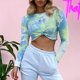 thumbnail image 5 of Blusa Mangas Largas Top corto con cuello redondo para mujer Color degradado Y2k Top de manga larga Ropa informal Ygjytge Púrpura T XL para Mujer, 5 of 6