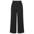 thumbnail image 6 of Lounge Pants Women 2026 Spring Summer Elastic High Waist Wide Straight Leg Casual Loose Cotton Linen Pants with Pockets, 6 of 6