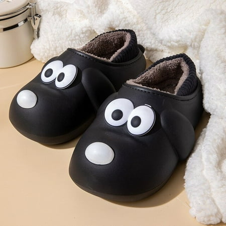 

PIKADINGNIS Lovely EVA Cartoon Dogs Modelling Design Home Cotton Slippers 2022 new Plush Warm Non Slip Comfy Shoes Femme Slippers Indoor Wom