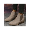 thumbnail image 6 of Frontwalk Ladies Winter Boot Comfort Chelsea Boots Casual Ankle Booties Work Fashion Block Heels Bootie Womens Side Zip Gray 9, 6 of 9