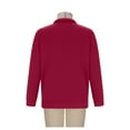 thumbnail image 4 of Men's 1/4 Zip Pullover with Chest Pocket Loose Fit Casual Soft Cotton Fleece Plain Sweater Sweatshirts (XL, Wine), 4 of 7