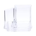 thumbnail image 1 of Portabolígrafos transparente Organizador de contenedores de negocios Caja de almacenamiento de escritorio de plástico Suministros de oficina, 1 of 5