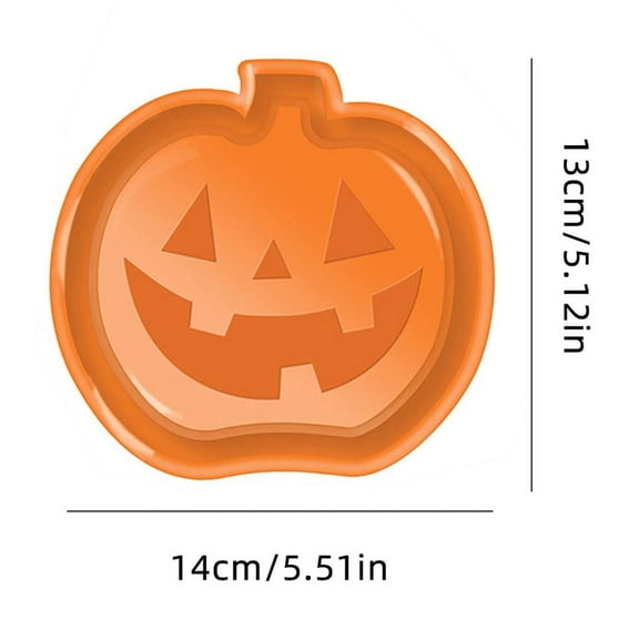 DefiDgd Thanksgiving Halloween Serving Tray Decoration,Plastic Candy Plates,Portable Candy Dish for Foods, Rice, Snacks,Vegetables,Fruits,Salads,Party Supplies(A)