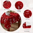 thumbnail image 5 of Red Snowflake Christmas Table Cloth Waterproof Tablecloths, Xmas Snowflake Modern Art Winter Tablecloth Dining Table Cover for Kitchen Party Tabletop Outdoor, Rectangle Tablecloth 60x102 Inch, 5 of 9
