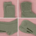thumbnail image 7 of BambooMN Unisex Men and Women's Rayon from Bamboo Wool Blend Athletic Crew Socks for Home, Travel, Work and Sport - Olive Green - 4 Pairs - Small, 7 of 7