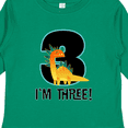 thumbnail image 4 of Inktastic 3rd Birthday Dinosaur Party Boys Long Sleeve Toddler T-Shirt, 4 of 5