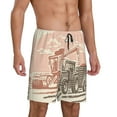 thumbnail image 2 of Rateoe Combine harvester working with tractor Print Men's Lounge Shorts – Soft & Breathable Pajama Bottoms with Pockets, Elastic Waistband, Lightweight Sleepwear for Nightwear & Loungewear-3X-Large, 2 of 6