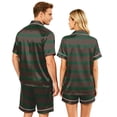 thumbnail image 5 of Mens Pajamas Set Shorts Matching Pajamas for Couples Men's Pajama Sets Button Up Pajamas for Women Couples Pajamas Matching PJS for Couples His and Hers Jammies Wife and Husband Lounge Sets, 2XL, 5 of 5