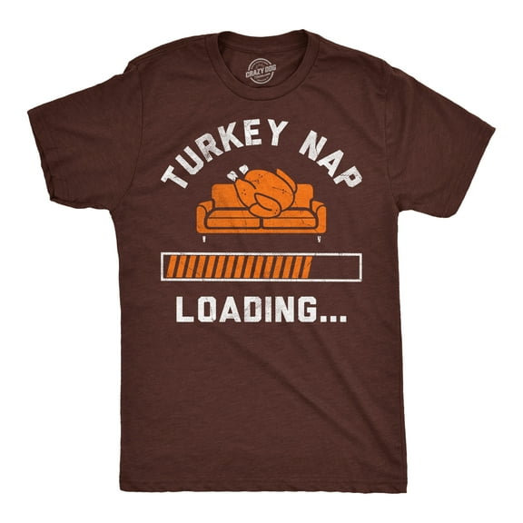 Mens Funny T Shirts Turkey Nap Loading Sarcastic Thanksgiving Graphic Novelty Tee For Men Graphic Tees