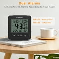 thumbnail image 3 of Geevon Small Digital Atomic Alarm Clock for Bedroom, Battery Operated Travel Alarm Clock with Auto/8s Backlight, 2 Alarm, Temperature, for Deep Sleepers Kids Elderly Home Office(Black), 3 of 8