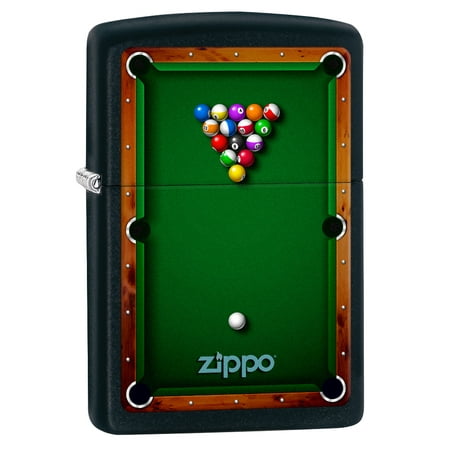 

Zippo Lighter: Pool Table - Black Matte