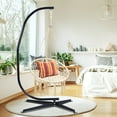 thumbnail image 4 of Costway C Hanging Hammock Stand Cotton Macrame Swing Chair Backrest, 4 of 9