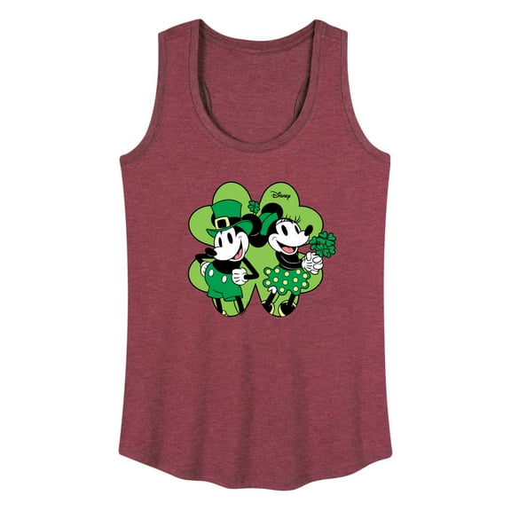 Disney - Mickey Minnie Shamrock - Women's Racerback Tank Top