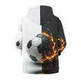 thumbnail image 2 of Chririnla Classic Black&White Soccer Youth Athletic Top Zip Up Hoodie Long Sleeve with Pockets Lightweight Sports Jacket Boys Size 8-10, 2 of 6