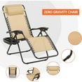 Zero Gravity Chair Patio Chair Folding Camping Chairs with Cup Holder